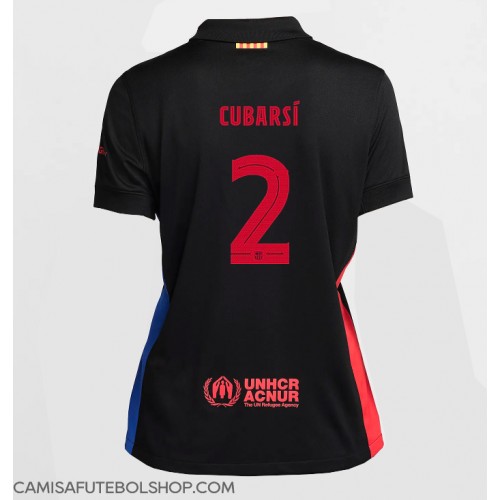 Camisa de time de futebol Barcelona Pau Cubarsi #2 Replicas 2º Equipamento Feminina 2024-25 Manga Curta